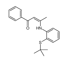 3-(2-tert-butylsulfanylanilino)-1-phenylbut-2-en-1-one结构式