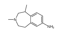 3,5-dimethyl-1,2,4,5-tetrahydro-3-benzazepin-8-amine结构式