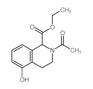 1-Isoquinolinecarboxylicacid, 2-acetyl-1,2,3,4-tetrahydro-5-hydroxy-, ethyl ester structure