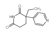 (+/-) 3-乙基-3-(4-吡啶)-2,6-哌啶二酮结构式