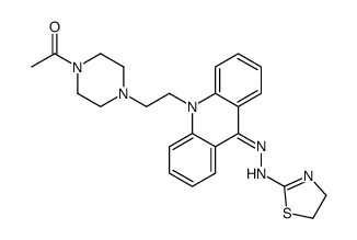1-[4-[2-[9-(4,5-dihydro-1,3-thiazol-2-ylhydrazinylidene)acridin-10-yl]ethyl]piperazin-1-yl]ethanone Structure