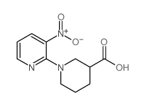 1-(3-Nitropyridin-2-yl)piperidine-3-carboxylic acid结构式