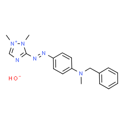 3-[[4-[benzylmethylamino]phenyl]azo]-1,2-dimethyl-1H-1,2,4-triazolium hydroxide结构式