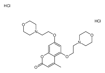 4-methyl-5,7-bis(2-morpholinoethoxy)-2-benzopyrone dihydrochloride结构式