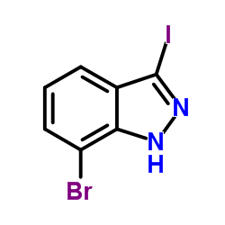 7-溴-3-碘-1H-吲唑结构式