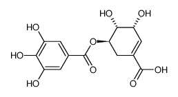 (-)-shikimic acid 3-O-gallate Structure