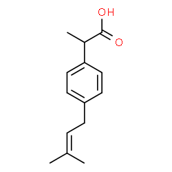 Benzeneacetic acid,-alpha--methyl-4-(3-methyl-2-butenyl)-, (+)- (9CI) structure