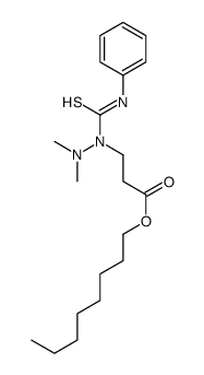 octyl 3-[dimethylamino(phenylcarbamothioyl)amino]propanoate结构式