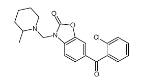 6-(2-chlorobenzoyl)-3-[(2-methylpiperidin-1-yl)methyl]-1,3-benzoxazol-2-one结构式