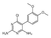 6-chloro-5-(3,4-dimethoxy-phenyl)-pyrimidine-2,4-diyldiamine结构式
