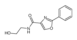 2-phenyl-oxazole-4-carboxylic acid 2-hydroxy-ethylamide Structure