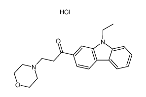 1-(9-Ethyl-9H-carbazol-2-yl)-3-morpholin-4-yl-propan-1-one; hydrochloride结构式