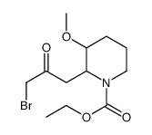 2-(3-Bromo-2-oxopropyl)-3-methoxy-1-piperidinecarboxylic acid ethyl ester structure