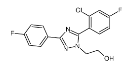 2-[5-(2-chloro-4-fluorophenyl)-3-(4-fluorophenyl)-1,2,4-triazol-1-yl]ethanol结构式