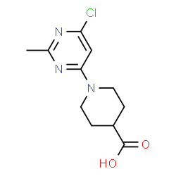 1-(6-Chloro-2-methyl-4-pyrimidinyl)-4-piperidinecarboxylic acid structure