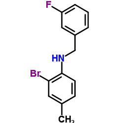 2-Bromo-N-(3-fluorobenzyl)-4-methylaniline结构式