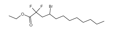 ethyl 4-bromo-2,2-difluorododecanoate结构式