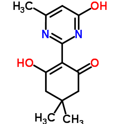 2-(2-Hydroxy-4,4-dimethyl-6-oxo-1-cyclohexen-1-yl)-6-methyl-4(1H)-pyrimidinone结构式