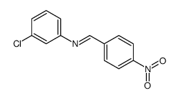 N-(3-chlorophenyl)-1-(4-nitrophenyl)methanimine Structure