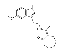 2-[1-[[2-(5-Methoxy-1H-indol-3-yl)ethyl]amino]ethylidene]cycloheptanone结构式