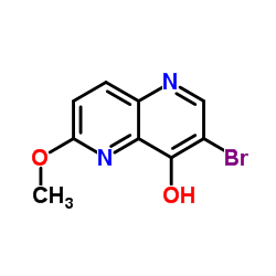 3-Bromo-6-methoxy-1,5-naphthyridin-4-ol结构式