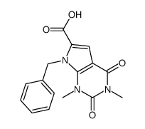 7-Benzyl-1,3-dimethyl-2,4-dioxo-2,3,4,7-tetrahydro-1H-pyrrolo[2,3-d]pyrimidine-6-carboxylic acid Structure