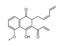 3-acryloyl-4-hydroxy-5-methoxy-2-((Z)-2,4-pentadienyl)-1(2H)-naphthalenone Structure