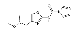 imidazole-1-carboxylic acid {4- [(methoxy-methyl-amino)-methyl]-thiazol-2-yl}-amide结构式