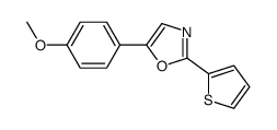 5-(4-methoxyphenyl)-2-thiophen-2-yl-1,3-oxazole结构式
