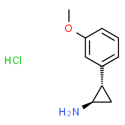 反式-2-(3-甲氧基苯基)环丙烷-1-胺盐酸盐结构式