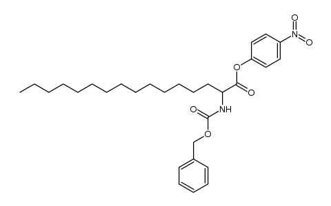 (+/-)-p-nitrophenyl N-(benzyloxycarbonyl)-α-aminohexadecanoic acid结构式