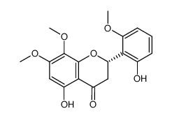 (2S)-5,2'-dihydroxy-7,8,6'-trimethoxyflavanone结构式