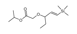 ((E)-1-Ethyl-3-trimethylsilanyl-allyloxy)-acetic acid isopropyl ester Structure