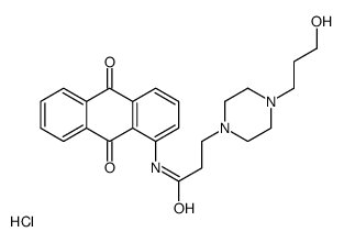 N-(9,10-dioxoanthracen-1-yl)-3-[4-(3-hydroxypropyl)piperazin-1-yl]propanamide,hydrochloride Structure