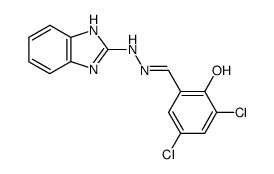 3,5-dichlorosalicylaldehyde benzimidazole-2-hydrazone结构式