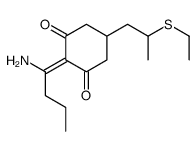 2-(1-aminobutylidene)-5-(2-ethylsulfanylpropyl)cyclohexane-1,3-dione Structure