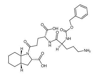 1-(N(2)-benzyloxycarbonylornithyl-gamma-glutamyl)octahydro-1H-indole-2-carboxylic acid Structure