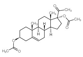 17alpha-hydroxypregnenolone-3,17-diacetate结构式