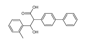 2-Biphenyl-4-yl-3-hydroxy-3-o-tolyl-propionic acid结构式