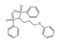 1,1-bis(benzenesulphonyl)-4-(benzenethio)butane Structure
