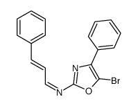 (E,E)-N-(5-bromo-4-phenyl-1,3-oxazol-2-yl)-3-phenylprop-2-en-1-imine Structure