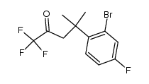 4-(2-bromo-4-fluorophenyl)-1,1,1-trifluoro-4-methylpentan-2-one结构式