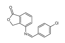 4-[(4-chlorophenyl)methylideneamino]-3H-2-benzofuran-1-one Structure