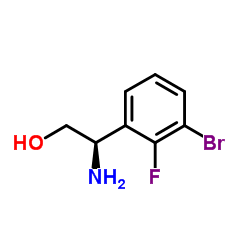 (2R)-2-Amino-2-(3-bromo-2-fluorophenyl)ethanol结构式