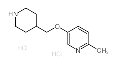 2-Methyl-5-(4-piperidinylmethoxy)pyridine dihydrochloride结构式