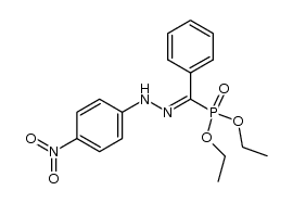 diethyl [N2-(p-nitrophenyl)benzohydrazonoyl]phosphonate Structure