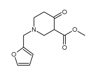 methyl 1-(furan-2-ylmethyl)-4-oxopiperidine-3-carboxylate Structure