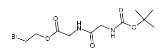 N-t-butyloxycarbonylglycylglycine 2-bromoethyl ester Structure