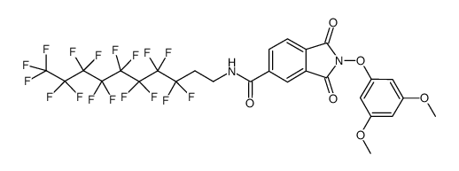2-(3,5-dimethoxyphenoxy)-N-(3,3,4,4,5,5,6,6,7,7,8,8,9,9,10,10,10-heptadecafluorodecyl)-1,3-dioxoisoindoline-5-carboxamide结构式