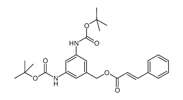 3,5-bis(tert-butoxycarbonylamino)benzyl cinnamate Structure